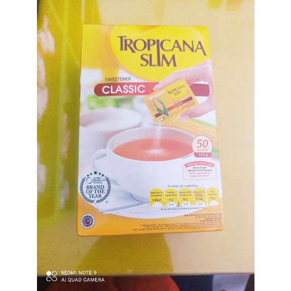 

Tropicana Slim Sweetener Classic isi 50 sachet