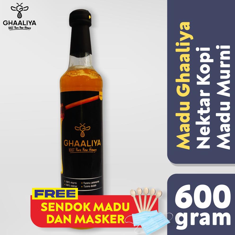 

[BAYAR DITEMPAT] Madu Murni Asli 100% Tanpa Campuran Nusantara - Nektar Bunga Kopi 450ml/600gram