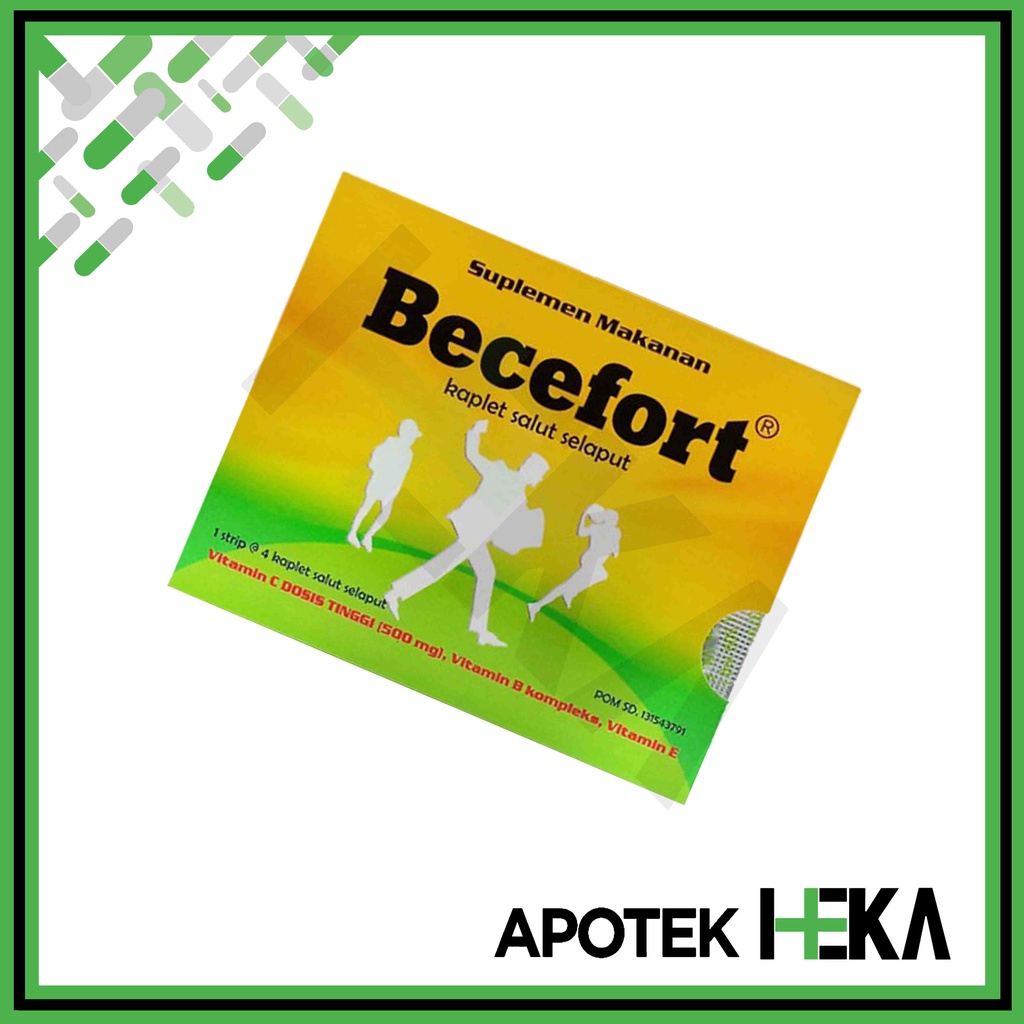 Becefort Strip isi 4 Tablet - Multivitamin Daya Tahan Tubuh (SEMARANG)