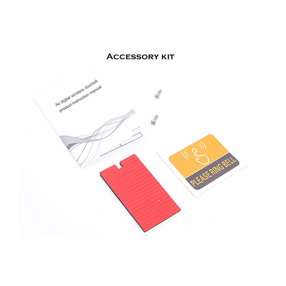 CACAZI Bel Pintu Wireless Doorbell Waterproof 2 Transmitter 2 Receiver - Black - 7RHA3GBK