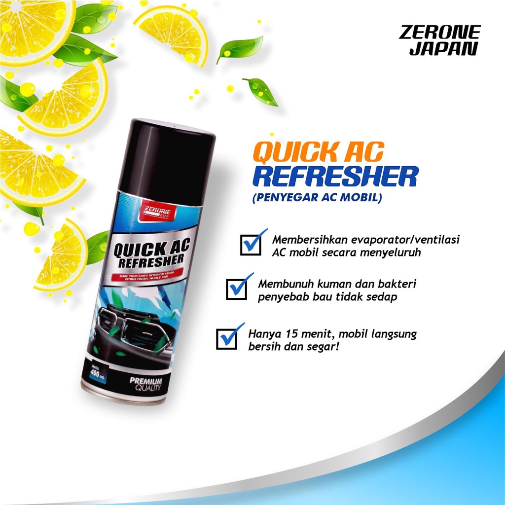 Promo Zerone AC Refresher Penyegar AC Mobil Penghitam Dashboard Mobil Motor Blackshine BONUS PARFUM MEWAH