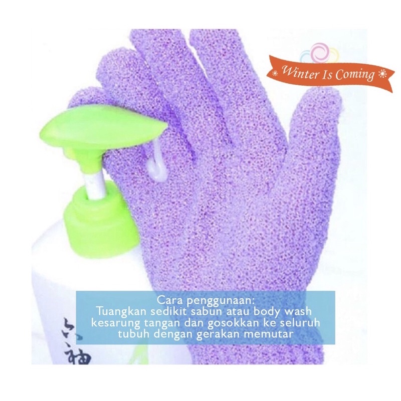 OliveShop ❤️ Sarung Tangan Mandi Bath Body Glove Scrub Pembersih Daki Scrubber Exfoliate