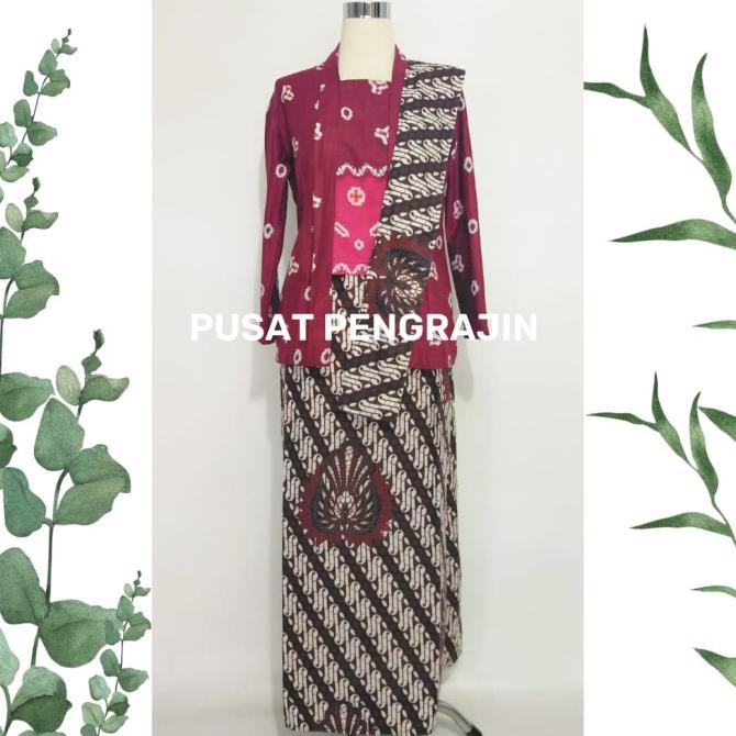 Set Kebaya Kutubaru Jumputan