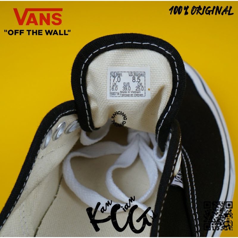 Vans Authentic Classic Black White Original 100% Bnib