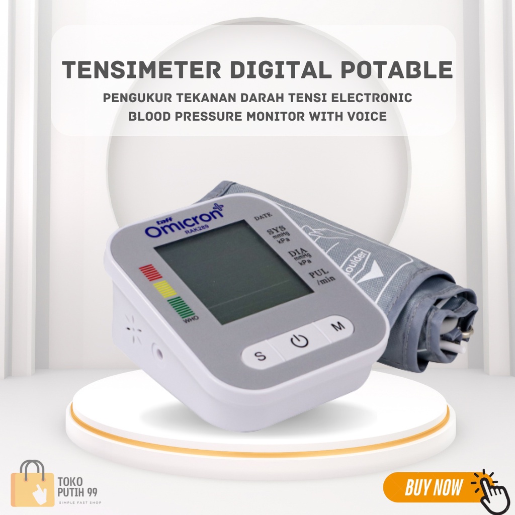 Tensi Darah / Tensimeter Digital Alat Cek Ukur Tekanan Darah Lengan Tensi Meter