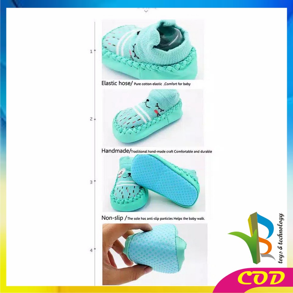 RB-P3 Sepatu Anak Bayi - Baby Prewalker Shoes Socks Anti Slip Kaos Kaki Anak Bayi