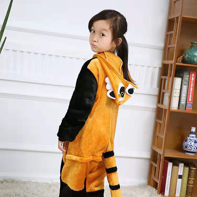 BAJU ONESIE KOSTUM RAKUN RACOON ANAK COSPLAY IMPOR PIYAMA KIGURUMI COSPLAY