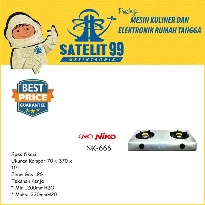 PROMO Kompor Gas 2 Tungku Niko NK-666
