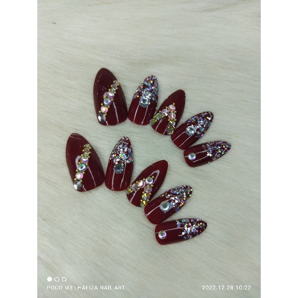 KUKUPALSU WEDDING MAROON 10 PCS LENGKAP DENGAN LEM