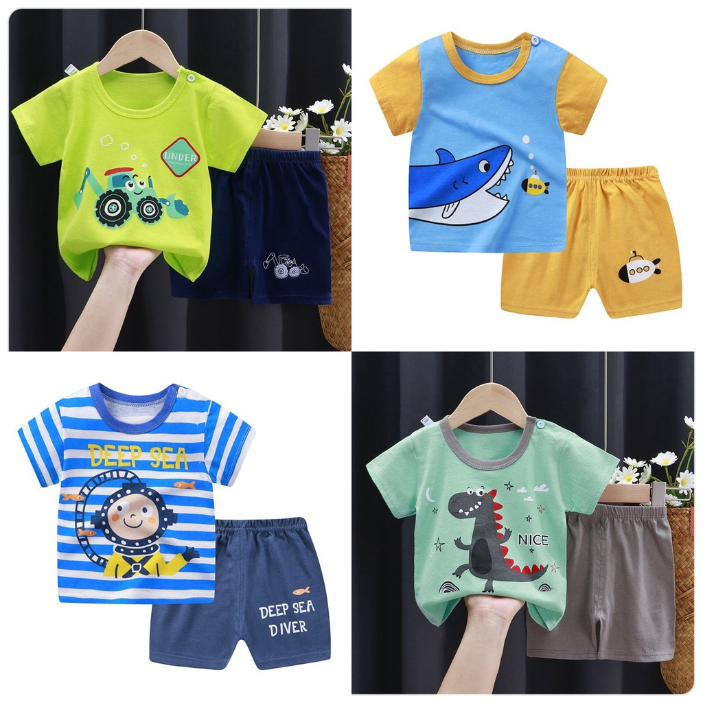 SHOEGALLERY TG1115 Baju Set Anak Karakter Lucu Piayama Import Anak