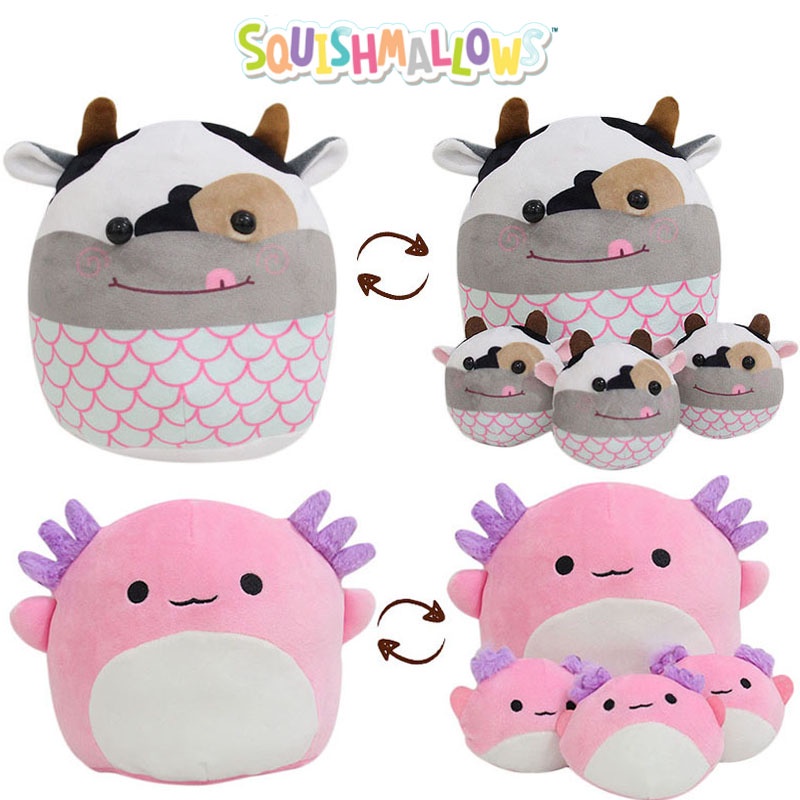 Kawaii Squishmallow Axolotl Plush Toys Soft Stuffed Animal Doll Kids Xmas Birthday Gift