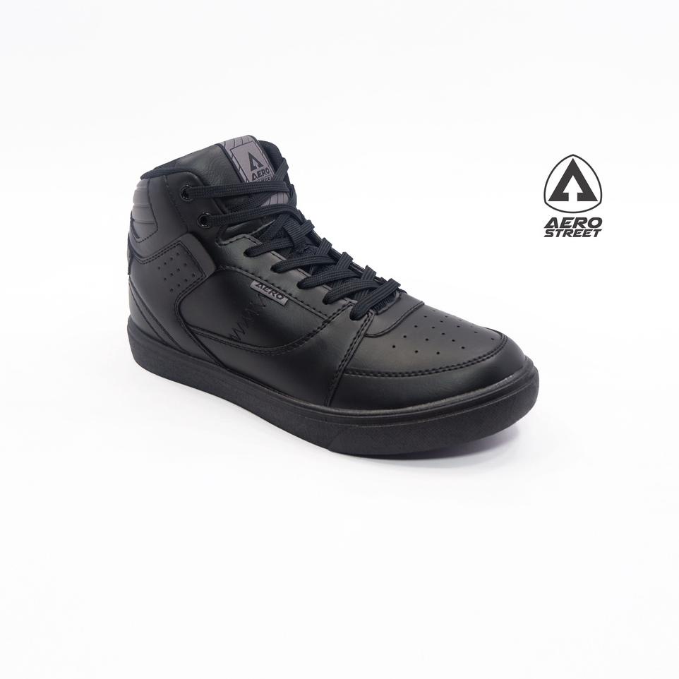 Chekout Aerostreet 37-44 Hoops High All Black - Sepatu Sneaker Sport