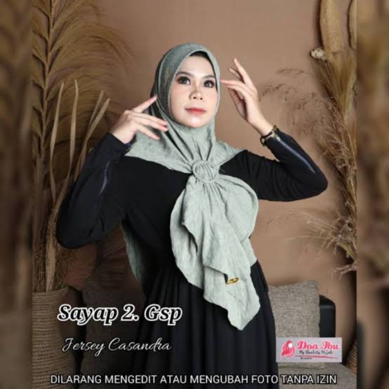 (BISA COD) HIJAB GESPER SAYAP ORI DOI