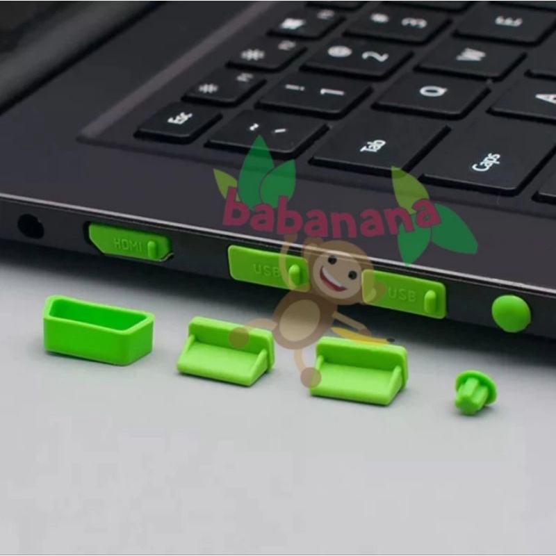 16pcs laptop port cover anti dust tutup pelindung debu usb type c