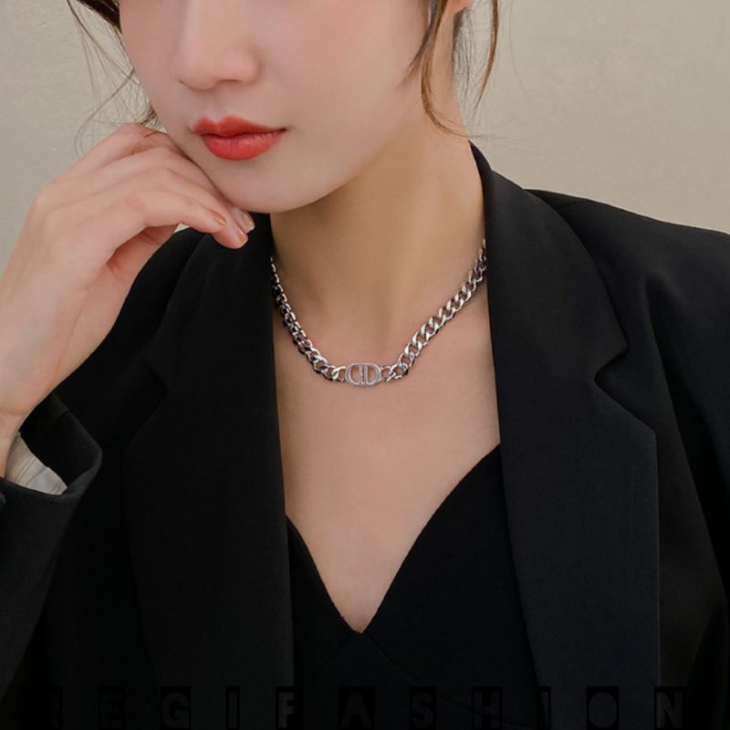 Kalung Titanium Wanita Korea Rantai DD Fashion Wanita Korea Model Terbaru Anti Karat Tidak Luntur