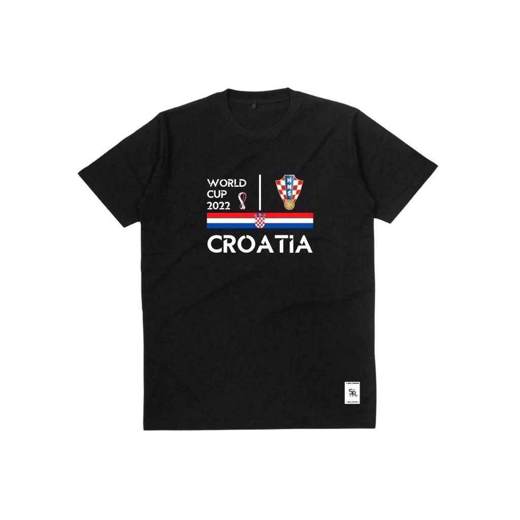 Tshirt Baju Kaos Distro World Cup Piala Dunia Croatia/ Kaos Distro Pria Wanita