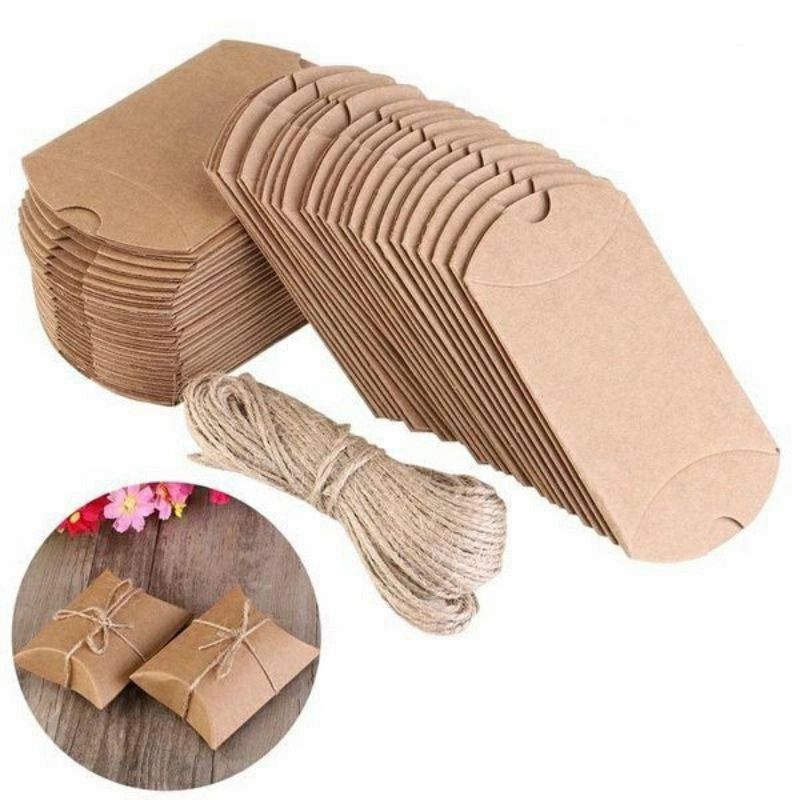 

Pillow bag packaging souvenir gift pillow box tali rami promo murah