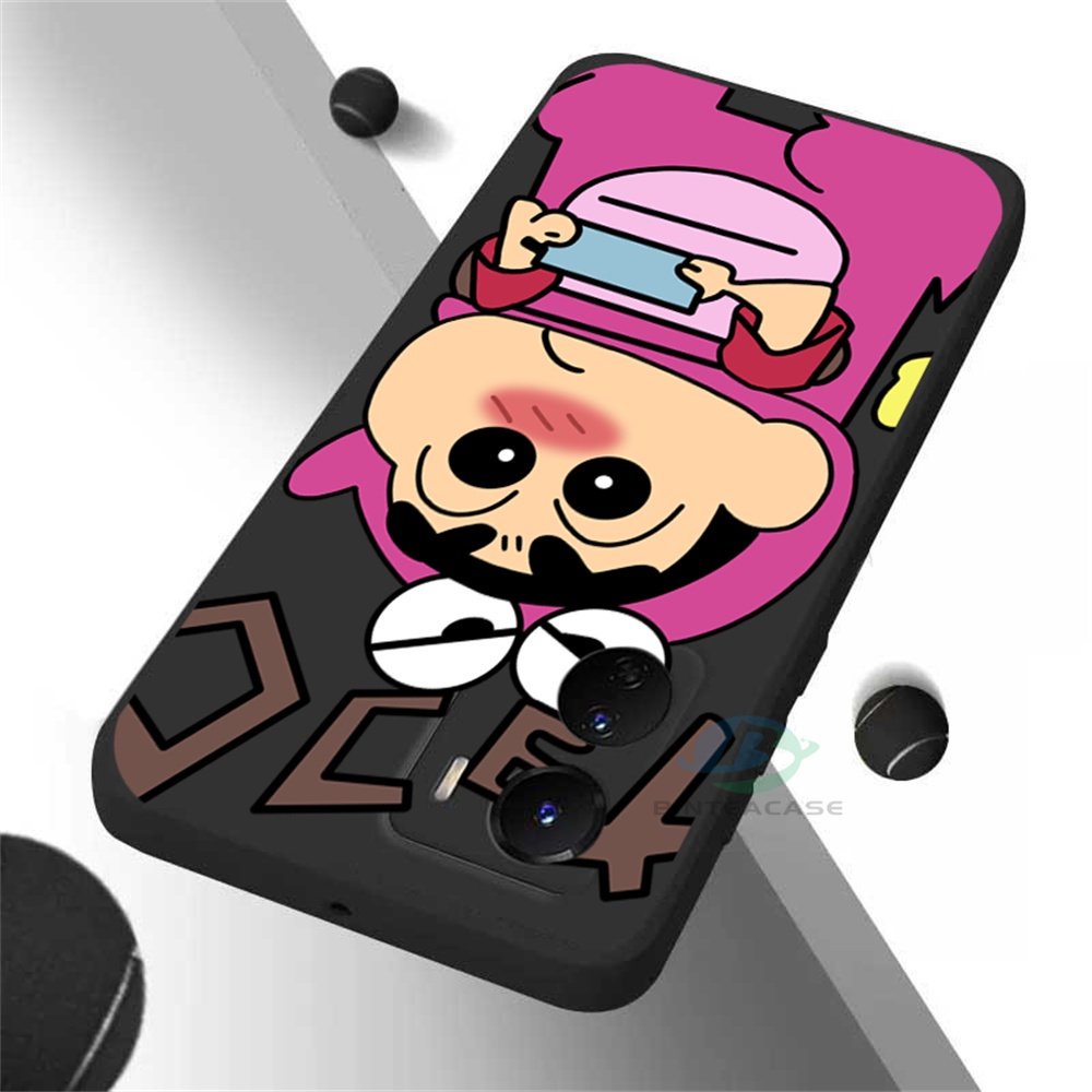 Realme 10 C35 C21Y C25Y C21 RealmeC11 C25 C17 C15 C12 C3 C2 Realme 8i 7i 5 5i 6i 6 Pro 7 Pro Crocodile Coat Crayon Shin-chan Casing Handphone Silikon Lembut Binteacase