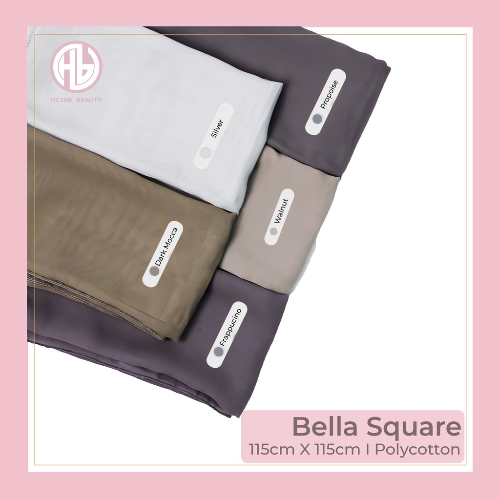 Hijab Bella Square / Segi Empat - Warna Lengkap