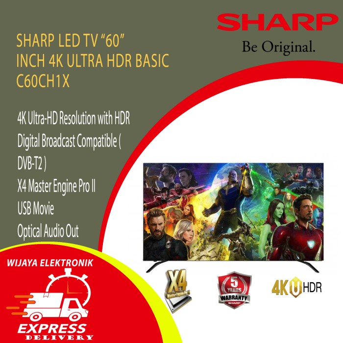 TV LED SHARP 4TC60CH1X TV LED 60 INCH TV LED MURAH