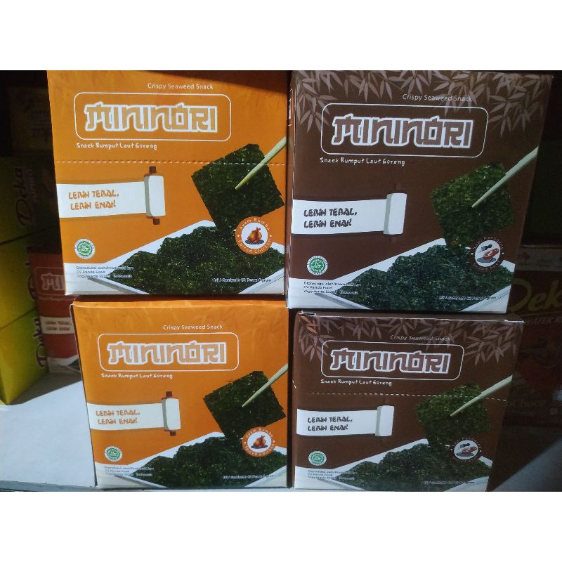 

Mininori rumput laut goreng sapi panggang ayam bumbu isi 12 Ready