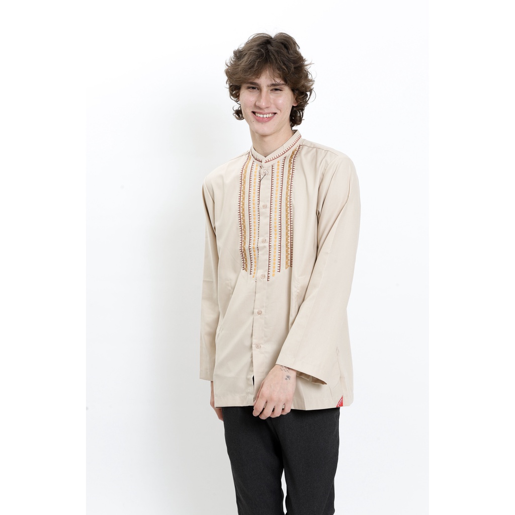 Preview Baju koko Itang Yunasz Limited - Panjang CREAM Alsaba