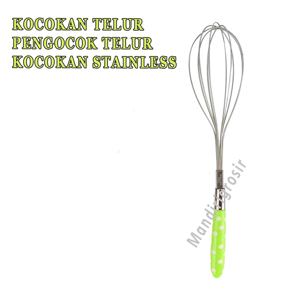 Pengocok Telur * Kocokan Telur * Kocokan Telur Stainless * Motif Polkadot