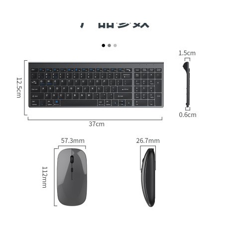 MAC109 Wireless Slim Keyboard Mouse Ultra Thin Dual Mode Office Typing