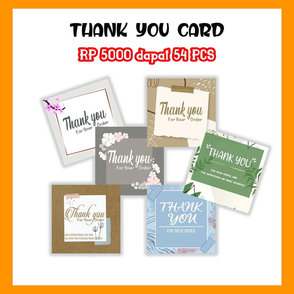 

THANK YOU CARD 5000an 54PCS