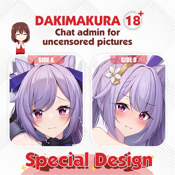 Dakimakura Keqing Genshin Impact 150x50 cm (Cover only)