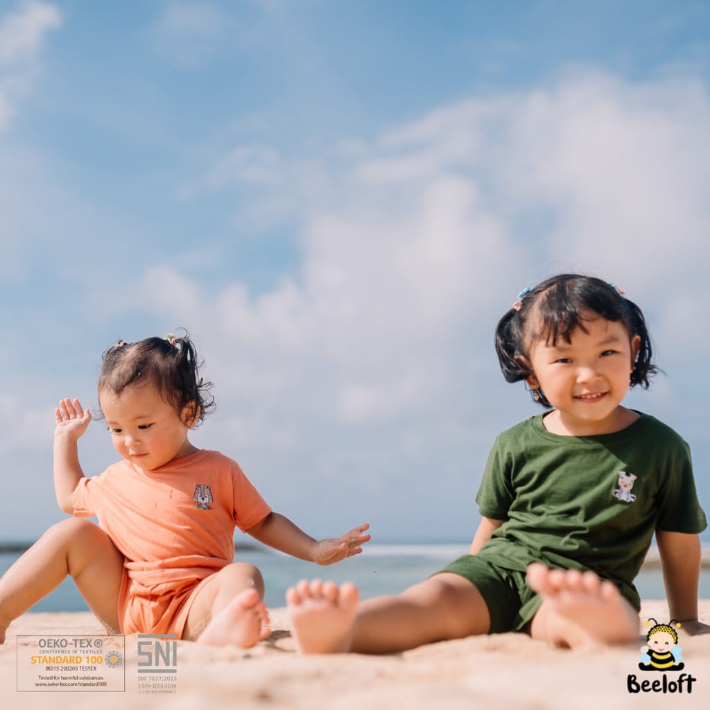 Baju Bayi Oblong Pendek Comfy Tee Kaos Anak Beeloft 6 Bulan - 6 Tahun