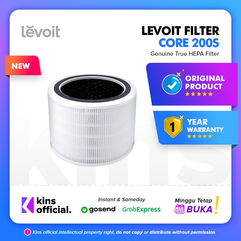 Levoit Core 200S Replacement Filter True HEPA 3-Stage H13 Original