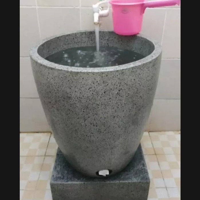 Bak Bak Mandi Terrazzo Warna Batu Alam