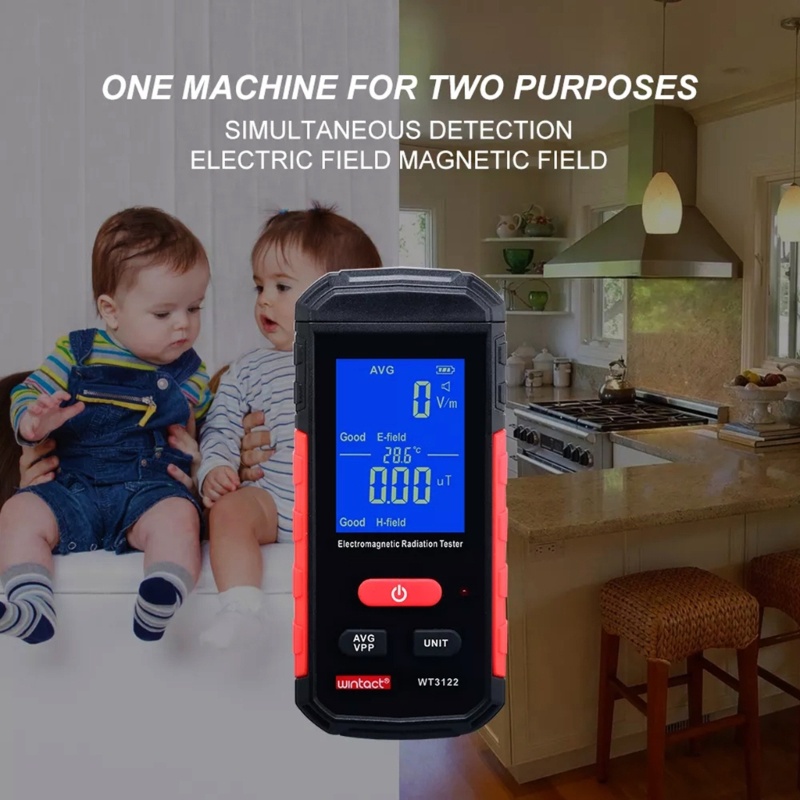 Zzz EMF Meter Rechargeable Electromagnetic Radiation Detector Untuk Menguji Hantu, Medan, Medan Listrik