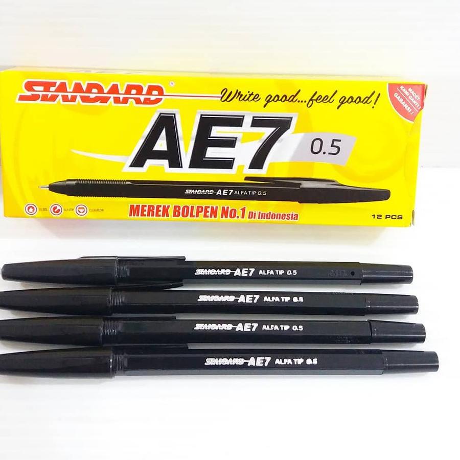 

め BOLPEN AE7 FINE 0.5 BLACK PACK 12PCS STANDARD / BOLPEN STANDARD ㊭