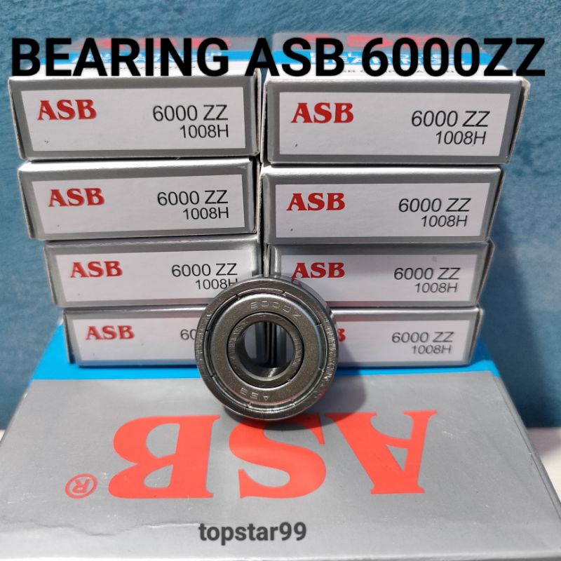 Kelahar Bearing Bering Laher lahar ASB 6000 ZZ 6204 ZZ 6200 ZZ 6302 ZZ 608 ZZ 6301 ZZ 6203 ZZ 6300 ZZ 6004 ZZ 6201 ZZ 6202 ZZ Harga Satuan / 1Pcs