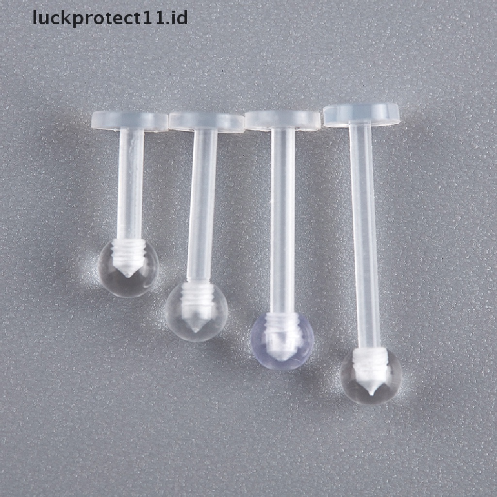 /Fashion Hot// Fashion// 10pcs Cincin Stud Bibir Akrilik Bening Tulang Rawan Telinga Earring Bar Tragus.