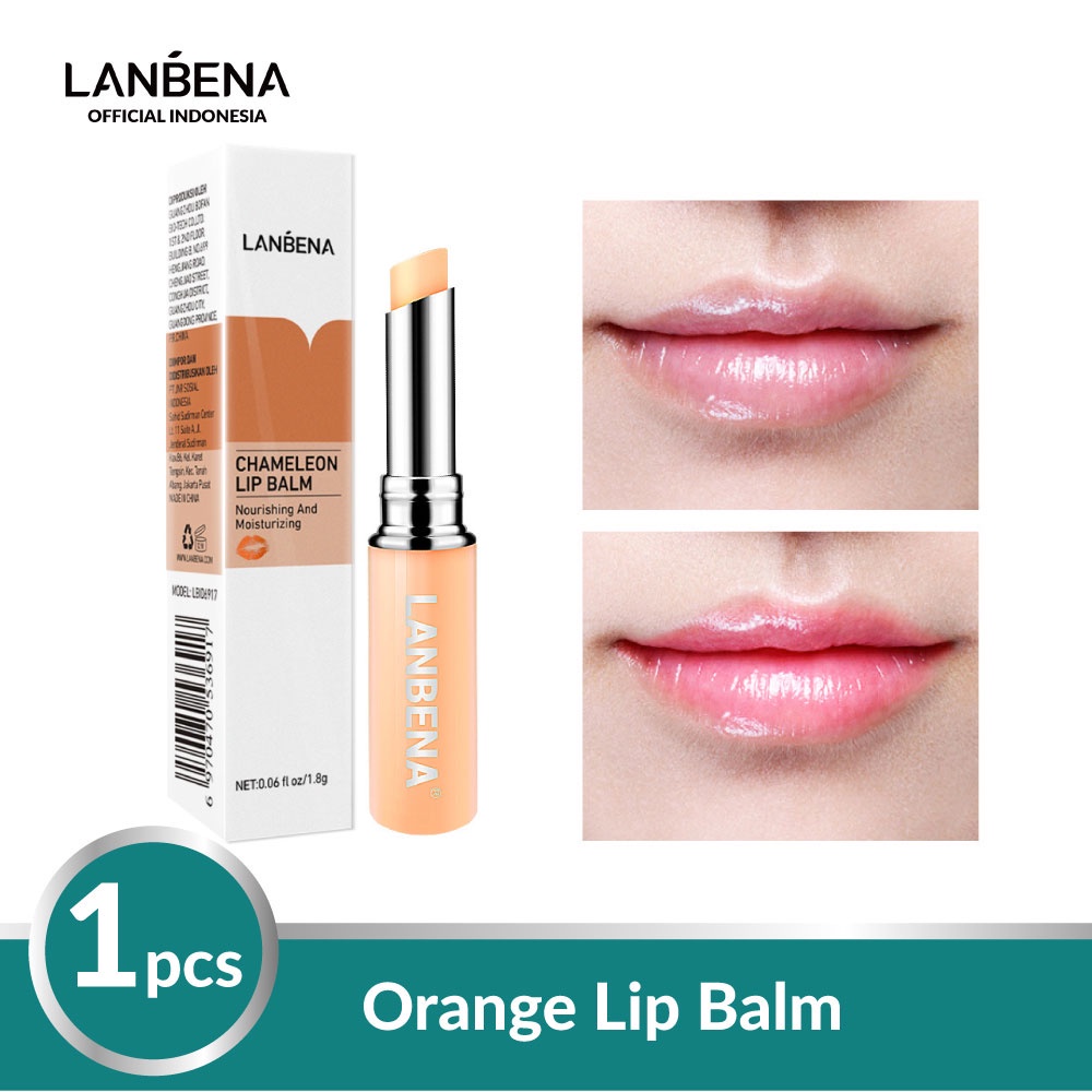 LANBENA Lip Balm Mask Liptint Rose/Orange/Hyaluronic Acid -Melembabkan Alat Pencerah Perawatan Bibir Pelembab Tahan Lama BPOM