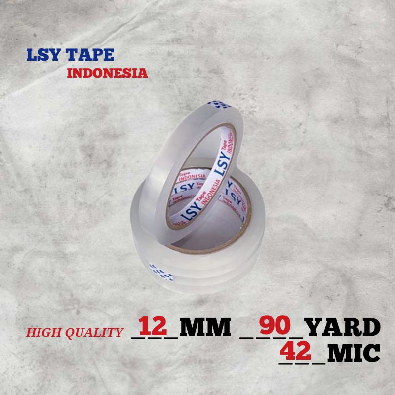 

isolasi bening / lakban bening 12MM X 90 yard ( CBM )