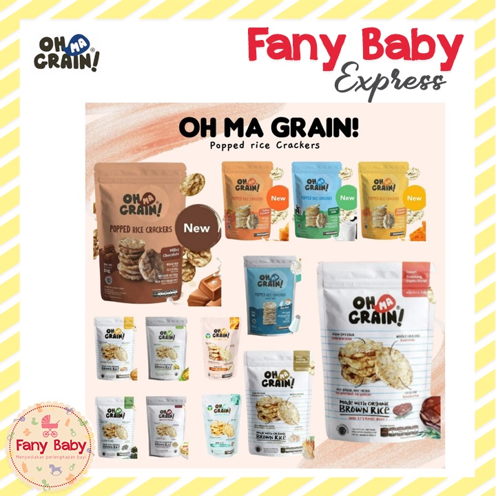 OHMA GRAIN! POPPED RICE CRACKERS - SNACK SEHAT