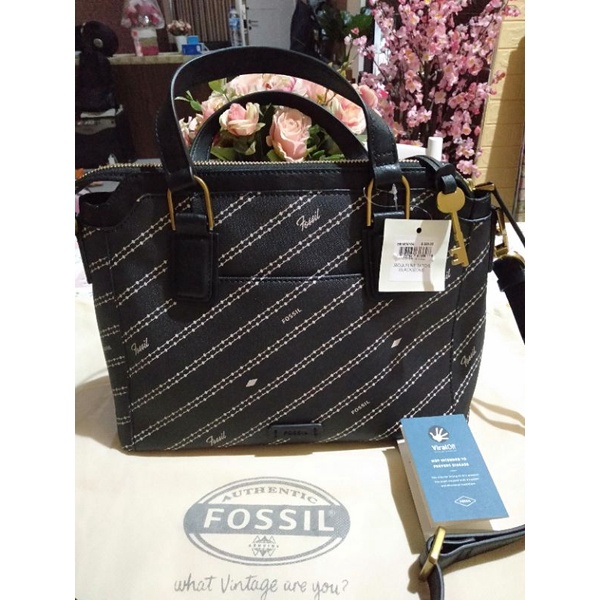 Tas Fos*** Jacqueline satchel black Bone PVC