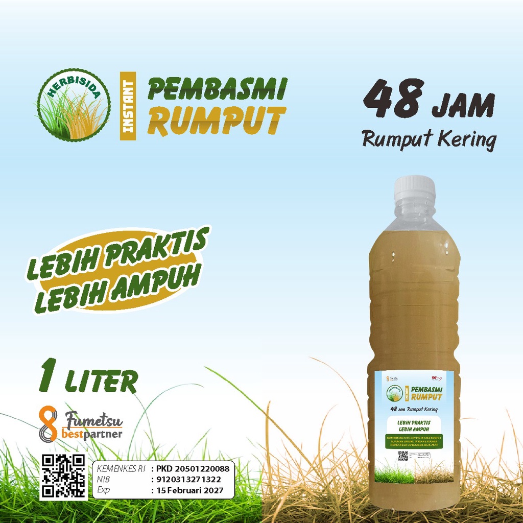 Pembasmi Herbisida Rumput Instan Super Praktis Kemasan 1 Liter Pet