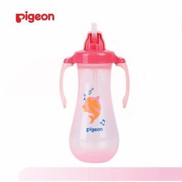 Dot Pigeon Tall Straw Bottle 300Ml Botol Minum Sedotan Bayi Anak