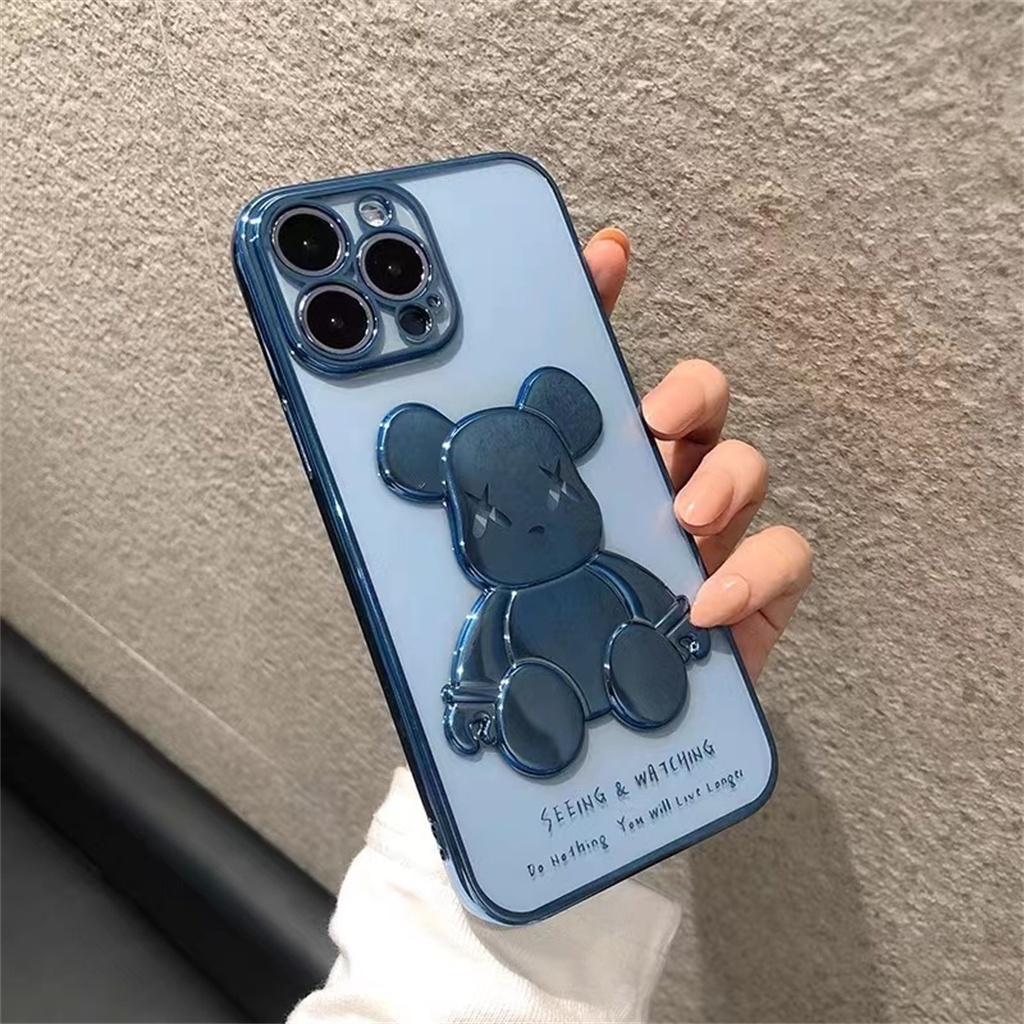 Mewah Kartun 3D Kub Case iPhone 14 Pro Max Plus Case iPhone 13 12 Pro Max 14lapisan Canggih Penuh Tertutup Shockproof Perlindungan Bening Soft Case