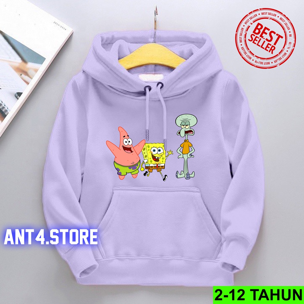 Hoodie Anak Perempuan Laki Laki / Hodie Spongebob Anak Usia 2 3 4 5 6 7 8 9 10 11 12 Tahun / Jaket Anak Cewek Cowok / Switer Unicorn Anak