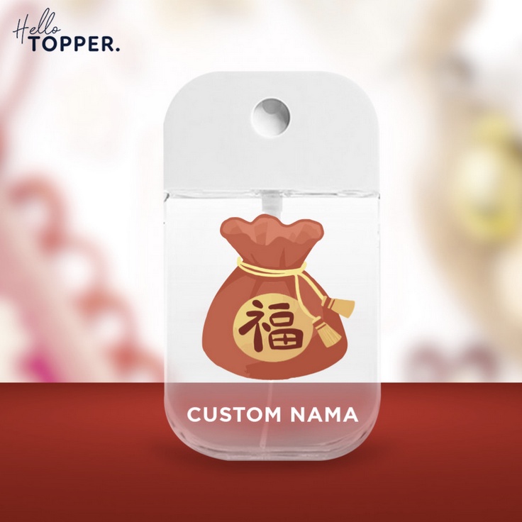 Custom Botol Hand Sanitizer Parfum 45ml UV Print Imlek - Kantong Fu