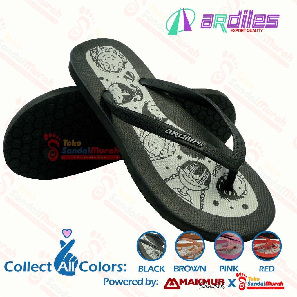 Toko Sendal Murah - Sandal Jepit Karet Wanita / Sandal Jepit Motif Karakter / Sandal Jepit Murah / Sandal Jepit Empuk Nyaman [Toko Sendal Murah LDS 08 Ardiles Cici]