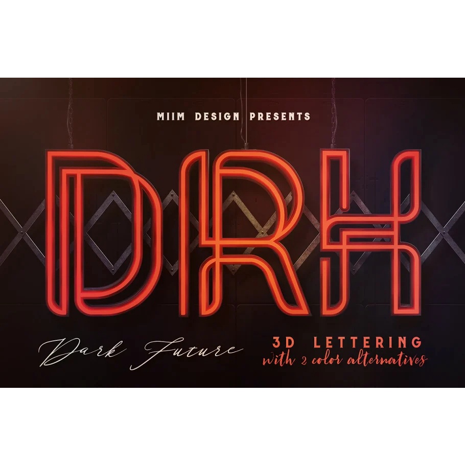 Dark Future 3D lettering