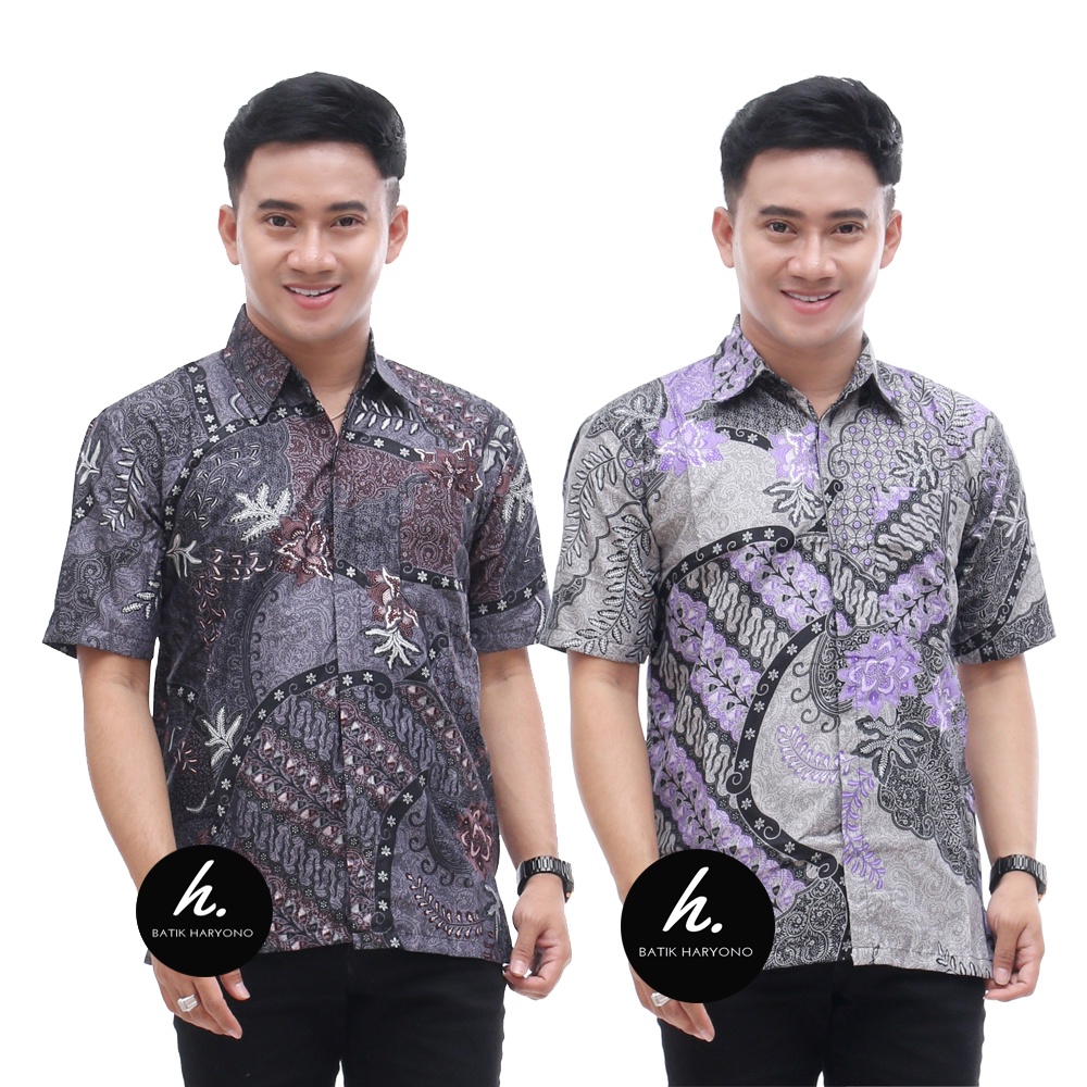 Baju Batik Pria Dewasa Murah Kemeja Lengan Pendek Terbaru 2023 Modern Mewah Seragam Kondangan