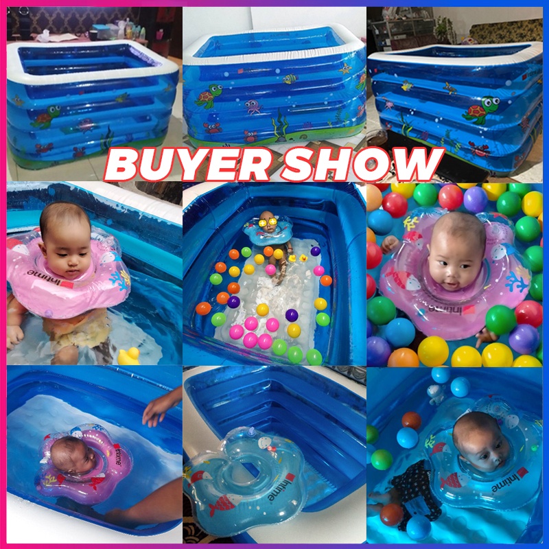 Kolam Renang Baby Spa Anak Intime Kotak Persegi 4 Ring Inflatable Pool